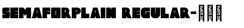 SemaforPlain Regular字体转换